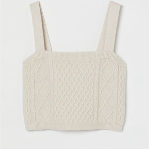 H&M cable knit crop top